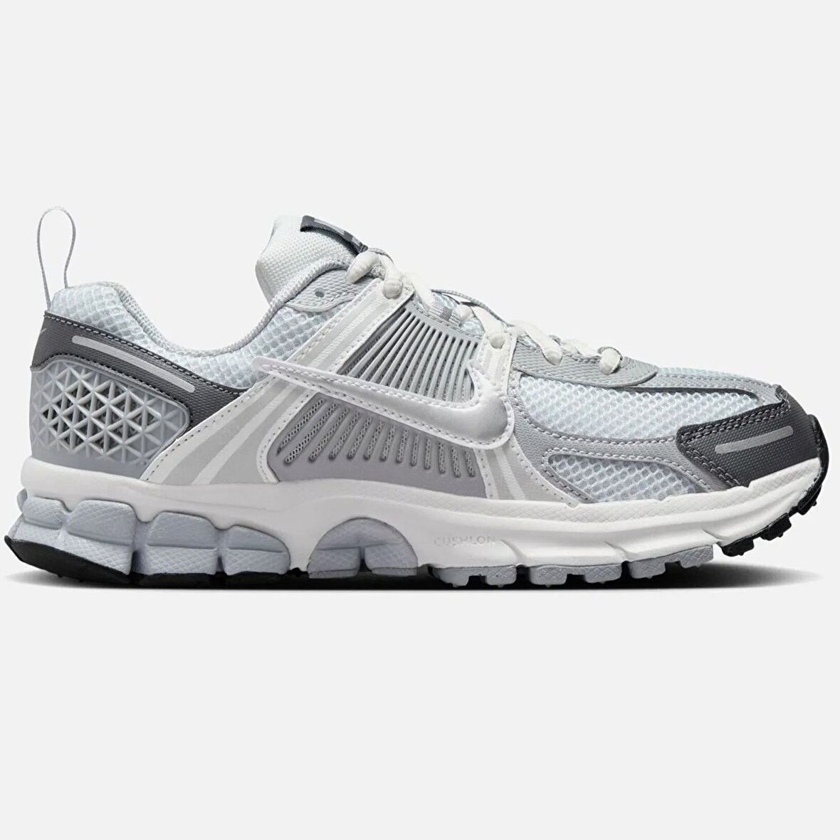 Nike Bowerman Zoom Vomero 5 Running Shoes Hakiki Deri Reflektörlü Kadın Koşu Yürüyüş Ayakkabısı Gri