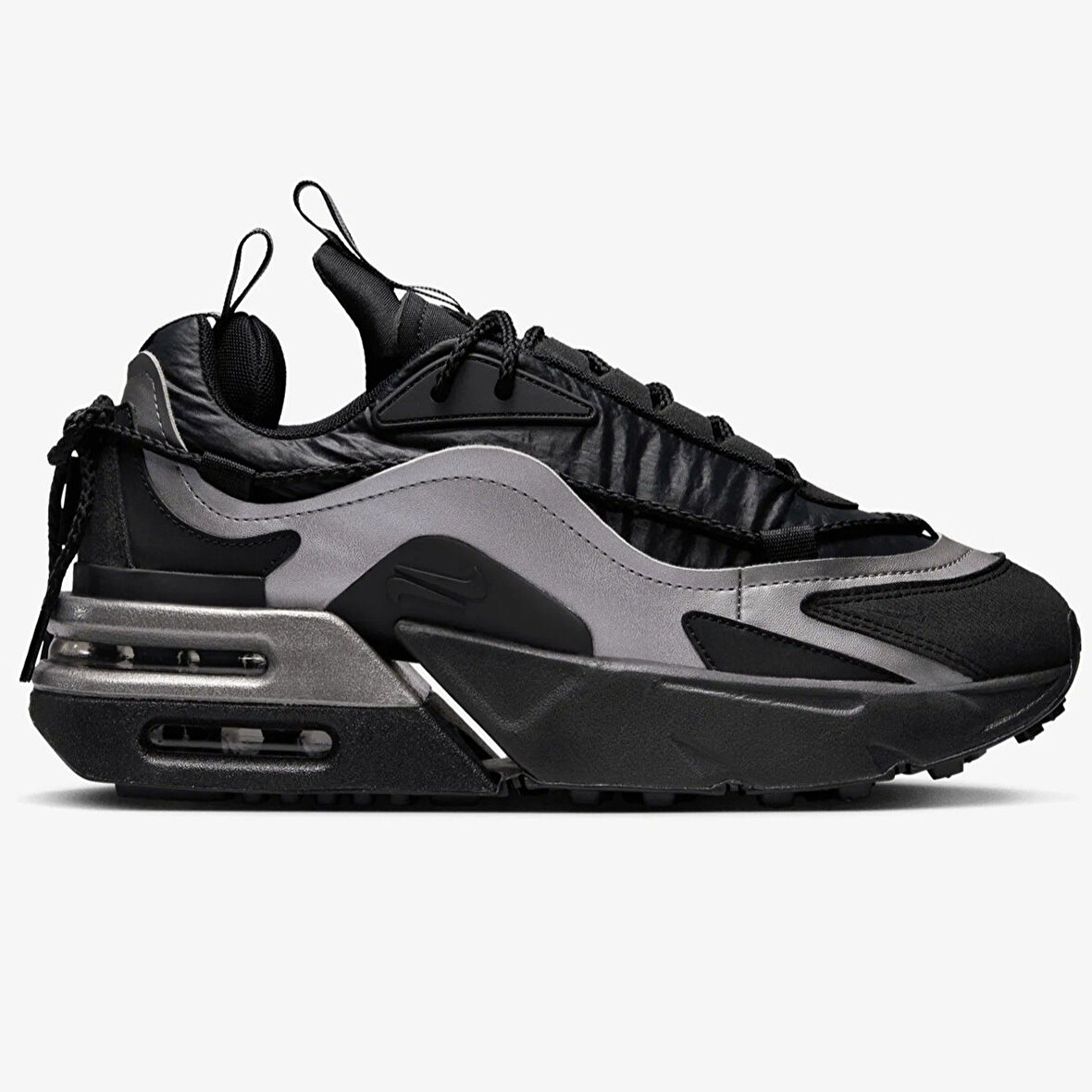 Nike Air Max Furyosa Sneaker Black Platform Taban 4cm Kadın Günlük Spor Ayakkabı Siyah