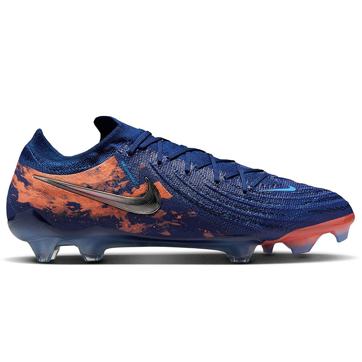 Nike Phantom GX Elite FG Erling Haaland Mens Football Shoes Profesyonel Çim Saha kramponu Lacivert