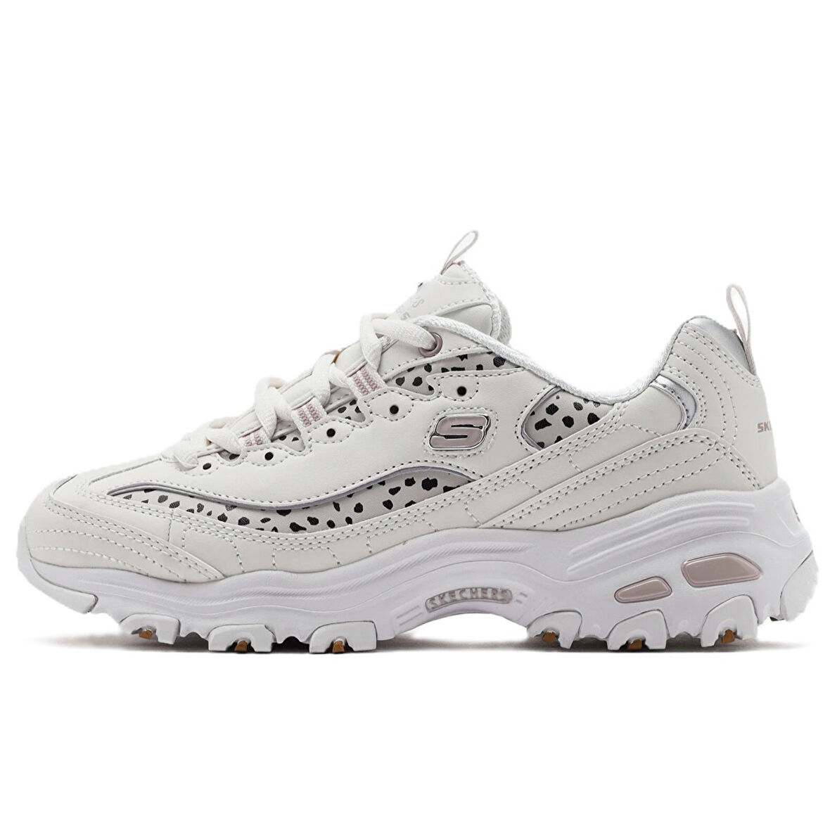Skechers D'Lites Wildcats Memory Foam Womens Sneaker Hafızalı Taban Kadın Günlük Spor Ayakkabı Krem