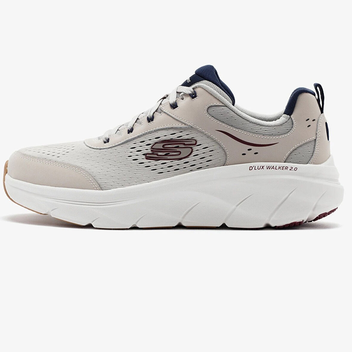 Skechers D'lux Walker 2.0 - Durven Memory Foam Mens Beige Sneaker Hafızalı Taban Kadın Günlük Spor Ayakkabı Bej