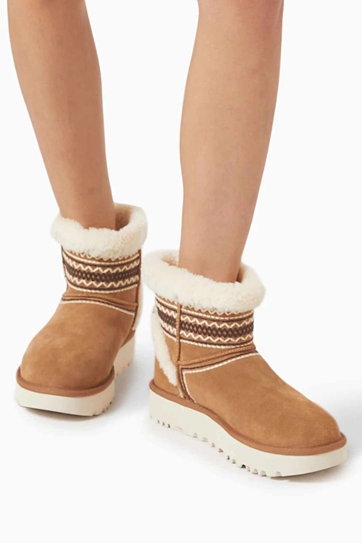 UGG Women's Classic Mini Atherson Boot Kadın Hakiki Süet Deri İçi Koyun Yünlü Bot Kahverengi