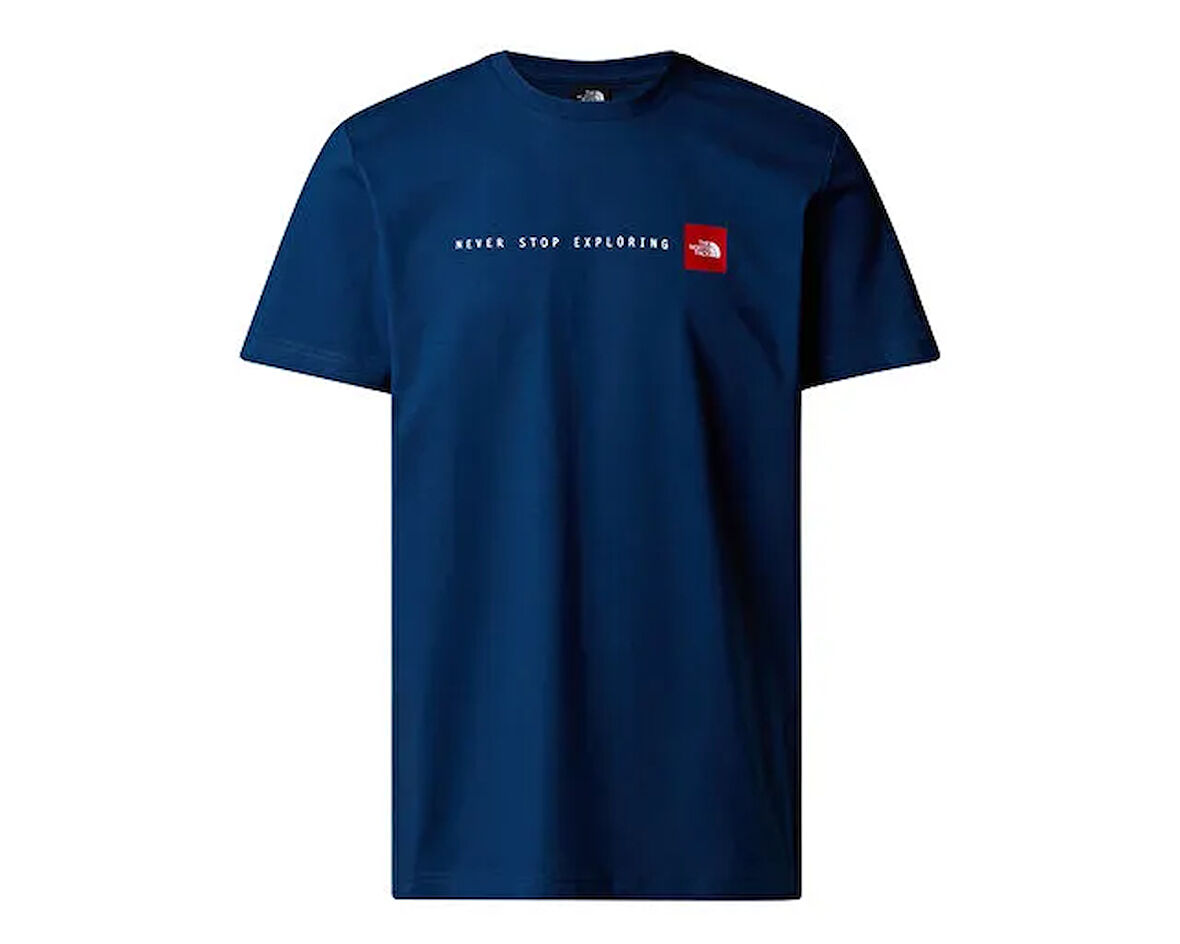 The North Face M Ss Never Stop Exploring Tee Erkek Outdoor Tişörtü NF0A87NSD1R1 Mavi