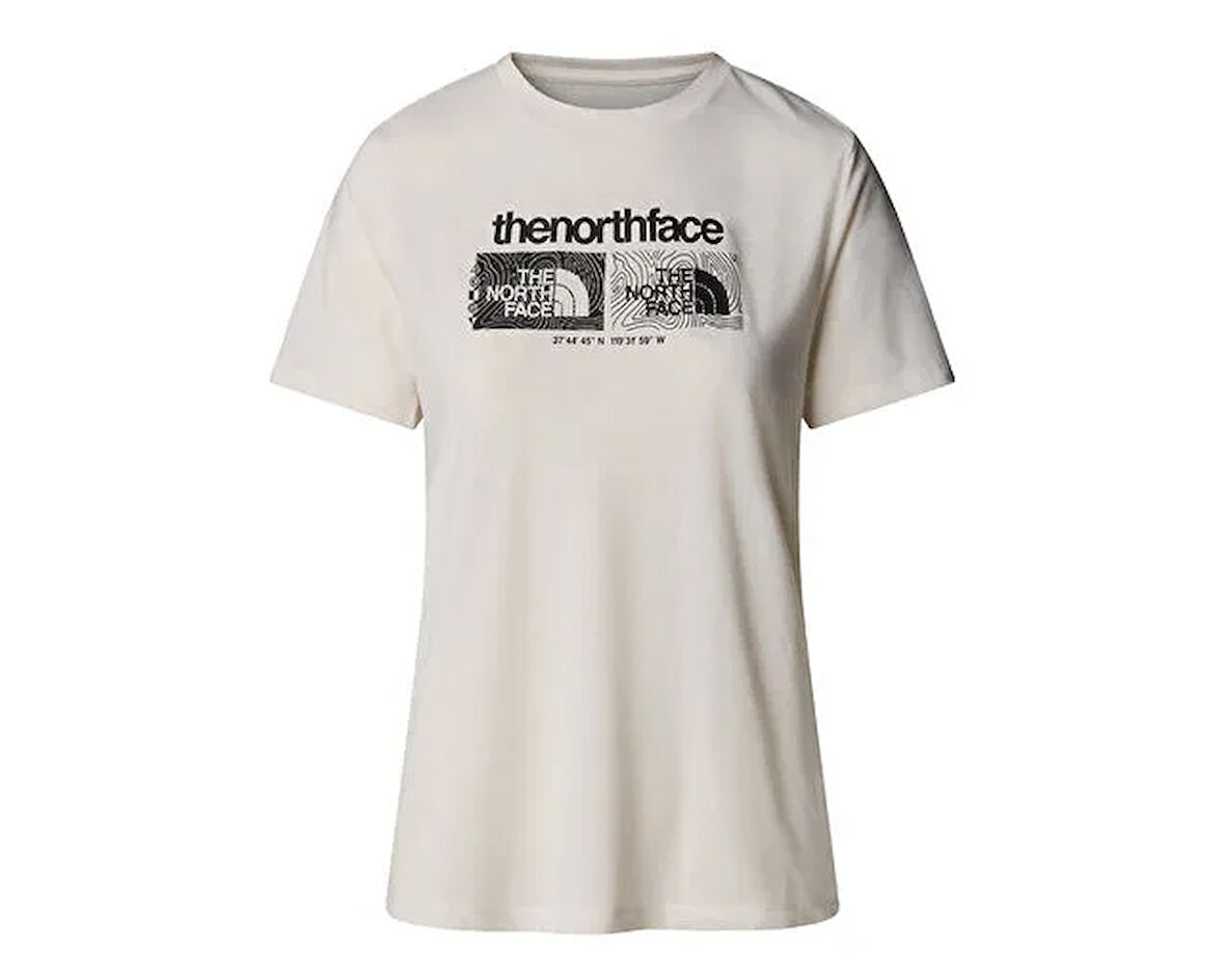 The North Face W Foundation Tee Graphic 1 Kadın Günlük Tişört NF0A8BRZQLI1 Beyaz