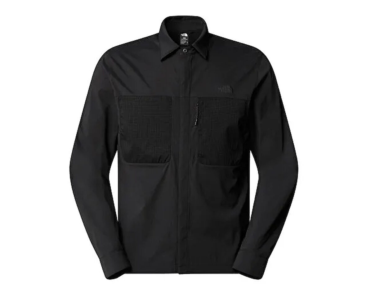 The North Face M L/S Lightrange Shirt Erkek Outdoor Ceketi NF0A8B53JK31 Siyah