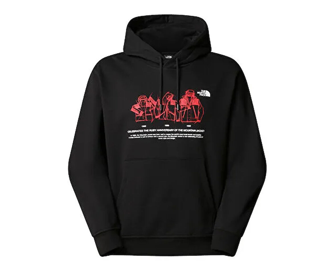 The North Face U Mnt Jacket Anniversary Relaxed Hoodie Erkek Günlük Sweatshirts NF0A8DN7JK31 Siyah