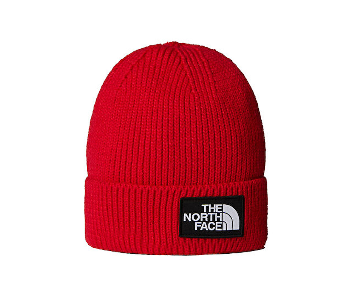 The North Face Tnf Logo Box Cuffed Beanie Bere NF0A8CHE6821 Kırmızı