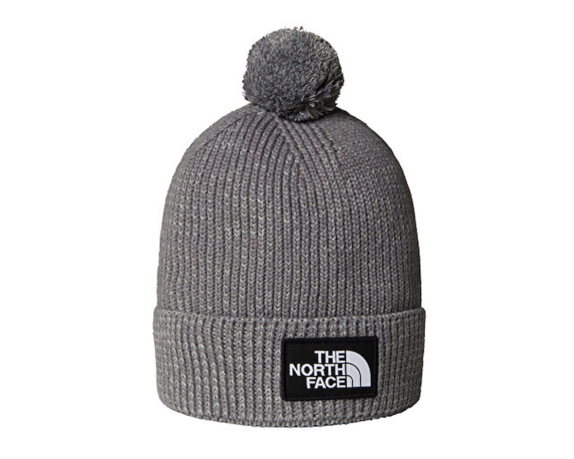 The North Face Tnf Logo Box Pom Beanie Bere NF0A8CHFDYY1 Gri