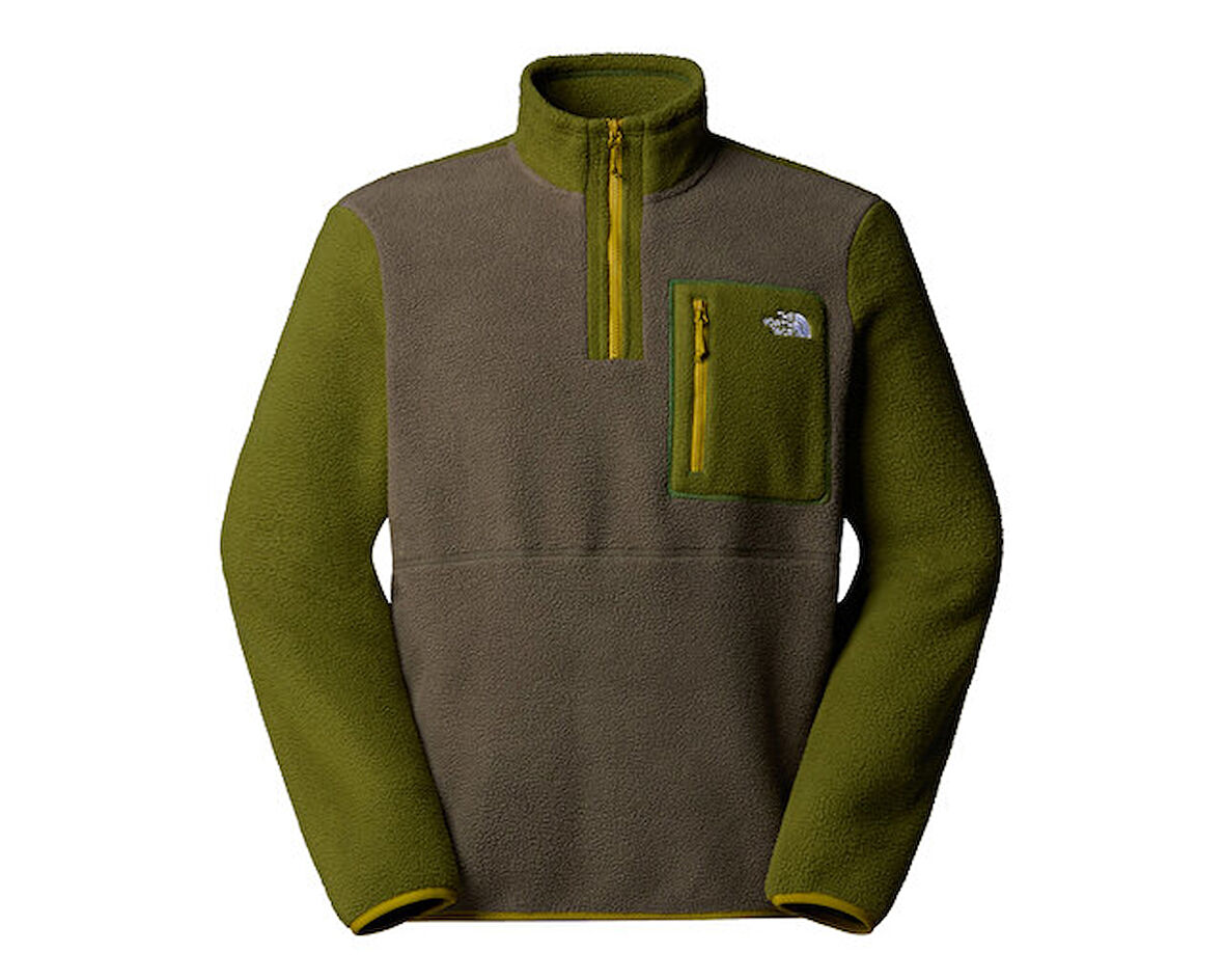 The North Face M Yumiori 1/4 Zip Erkek Outdoor Çeyrek Fermuarlı Polar Ceket NF0A883SEP71 Yeşil