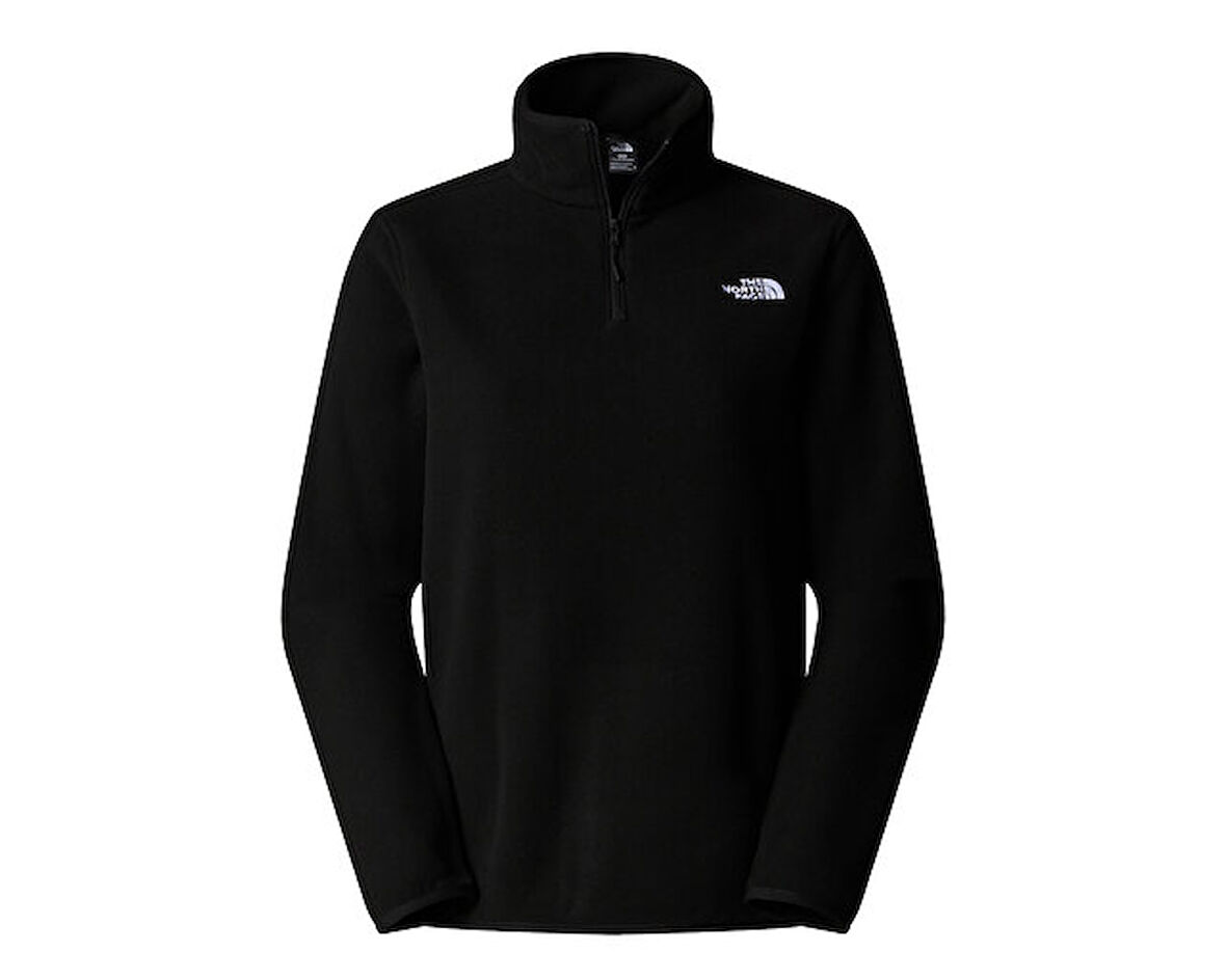 The North Face W Glacier Fleece 1/4 Zip Jacket Kadın Outdoor Çeyrek Fermuarlı Polar Üst NF0A8D2JJK31 Siyah