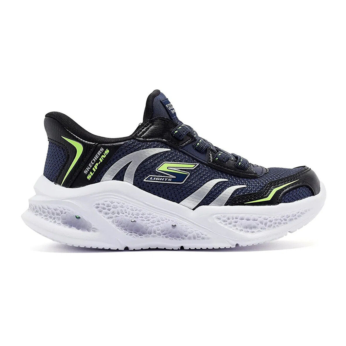 Skechers Meteor Lights Brisk-Beams Kids Sneaker Lastik Bağcıklı Işıklı Çocuk Ayakkabısı Lacivert