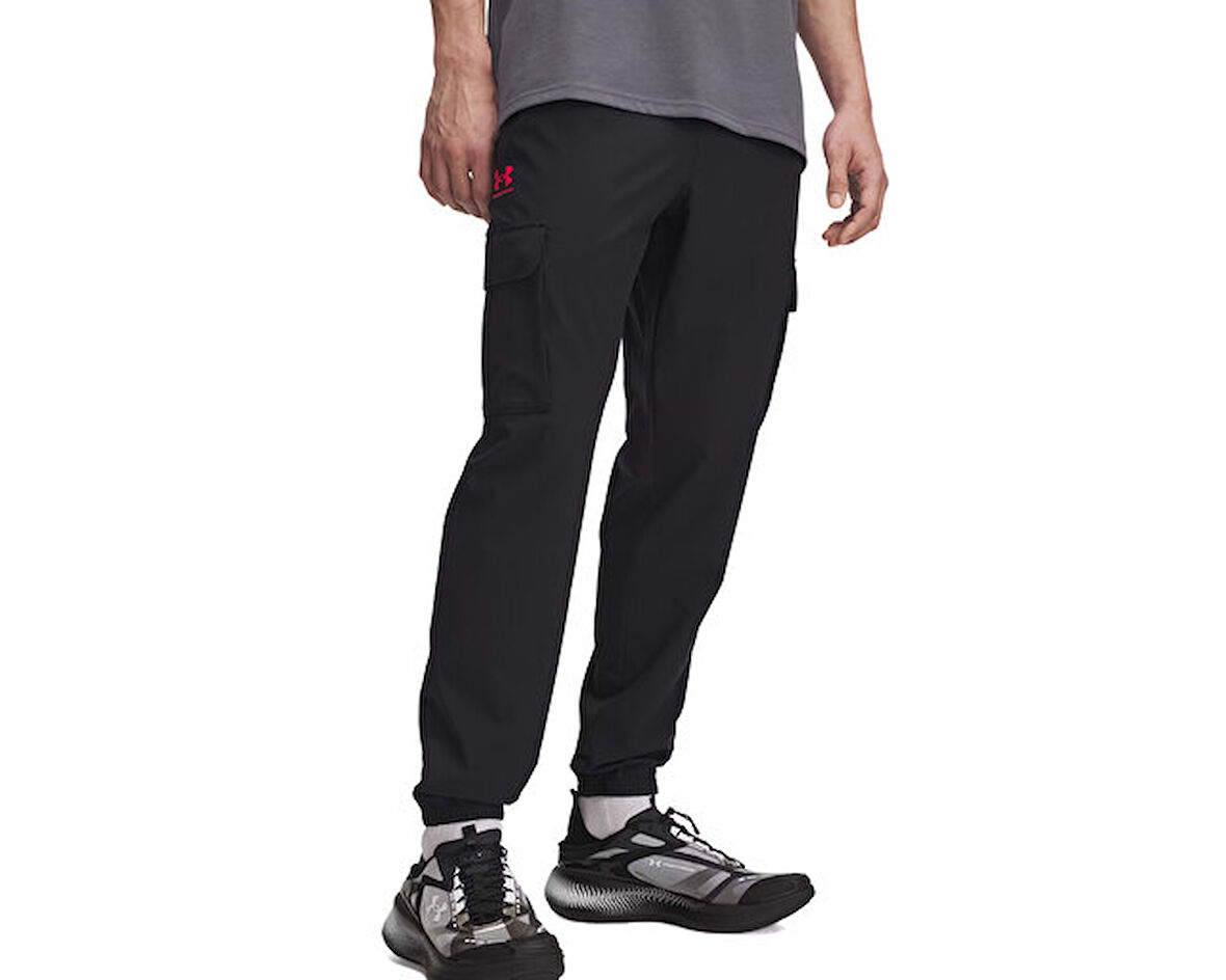 Under Armour Ua Vibe Woven Cargo Pants Erkek Günlük Kargo Eşofman Altı 1386558-002 Siyah