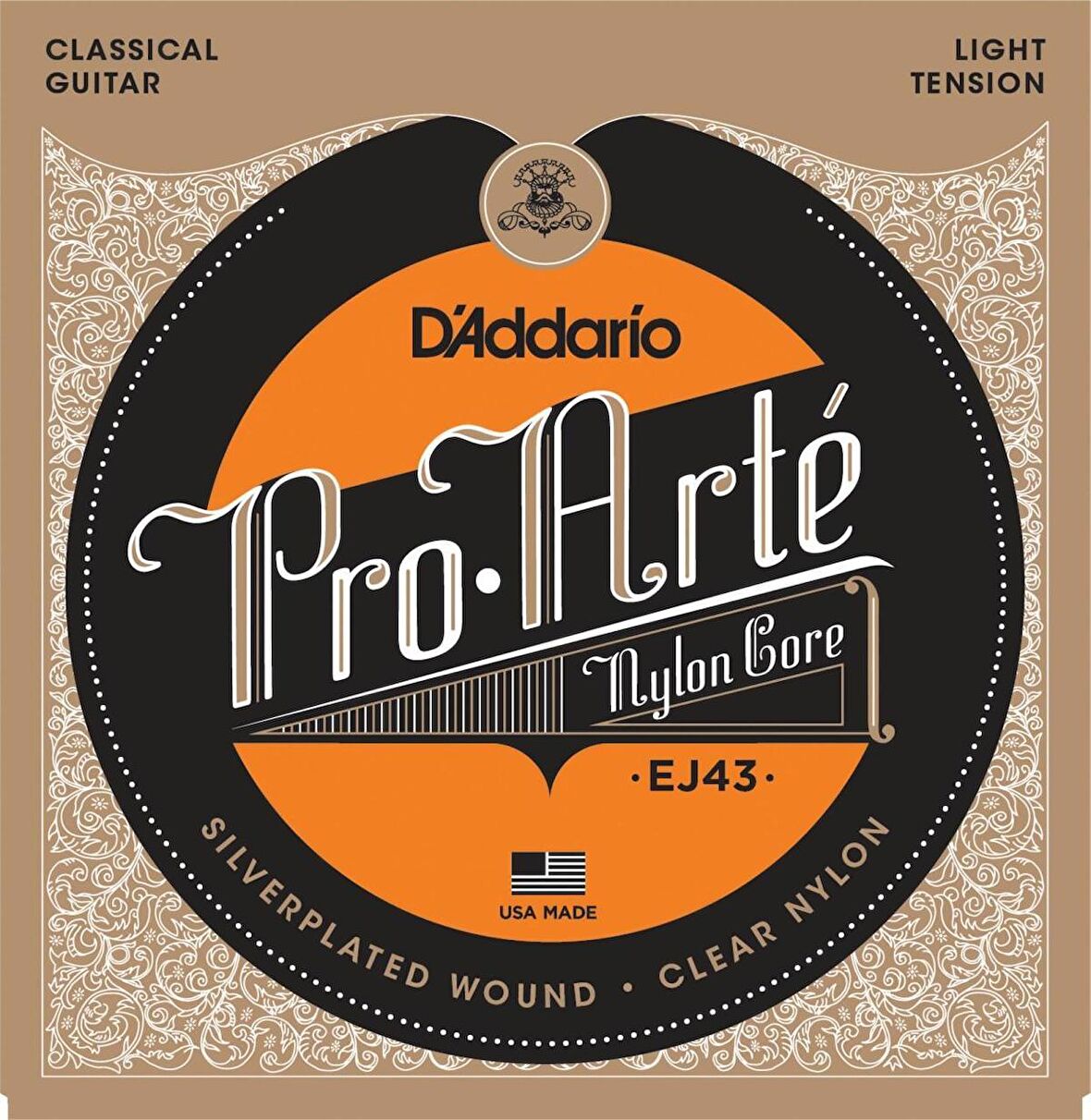 D'Addario EJ43 Klasik Tel Set Light Tension Silver