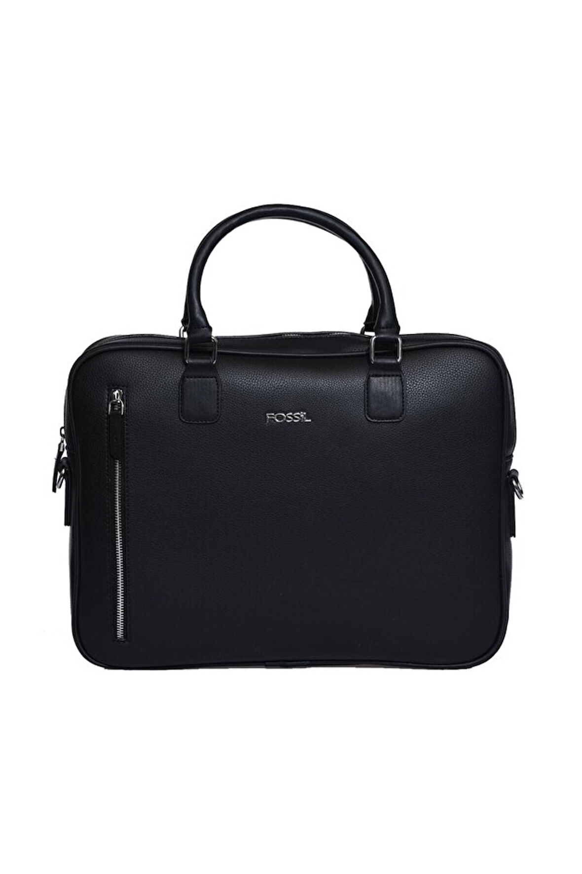 Unisex Vegan Deri Laptop Bölmeli 15,6 inç Dik Fermuarlı Evrak Çantası