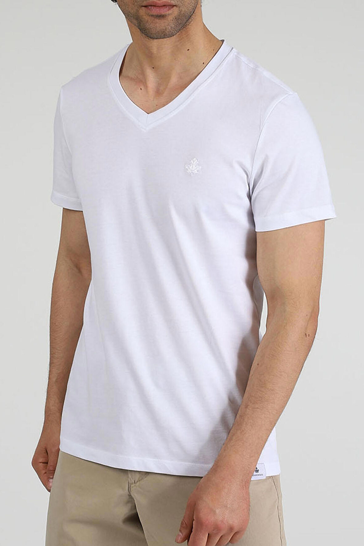 Adam Boxes V Yaka T-shirt Neo-Alpes - Beyaz