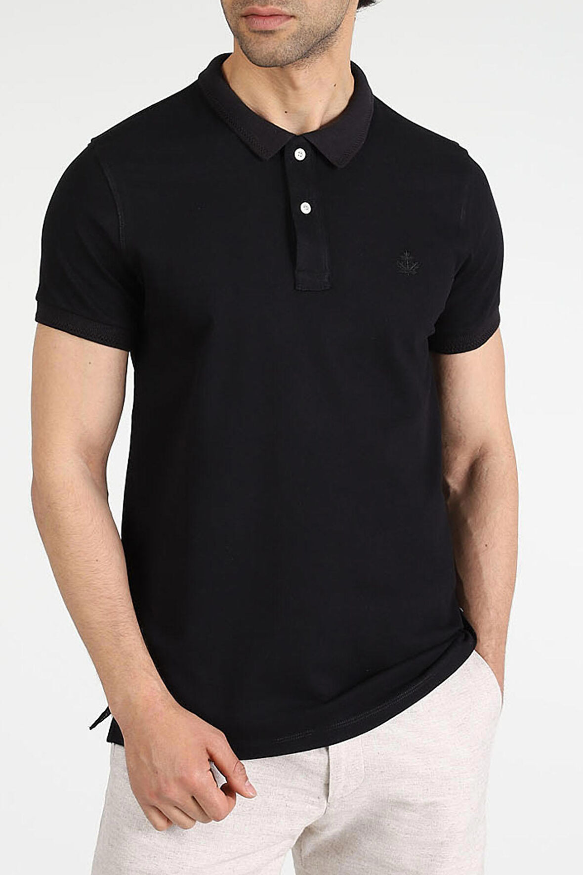 Adam Boxes Polo Yaka T-shirt Neo-Tune -Siyah