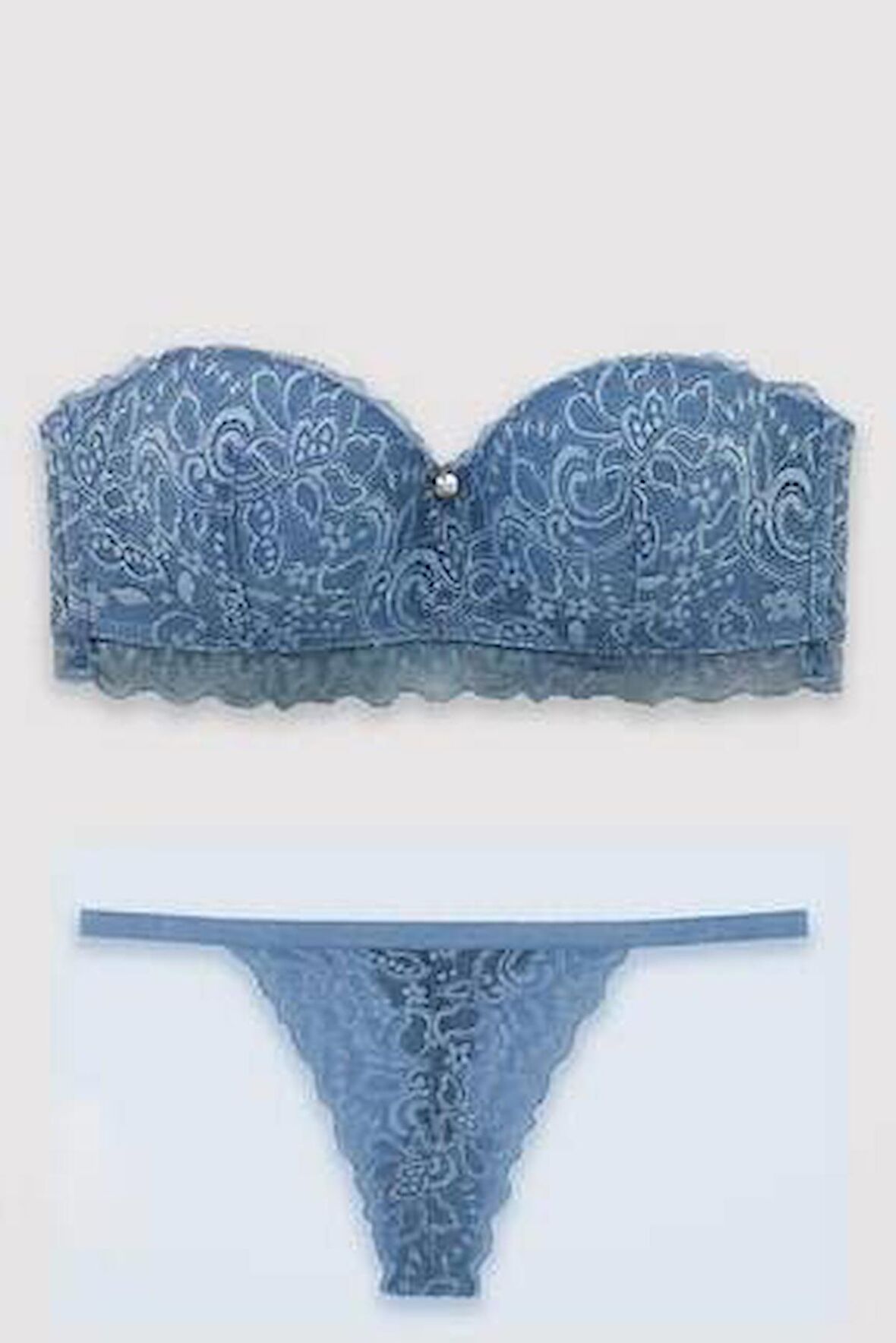 Pierre Cardin Kadın Ales Desteksiz Straplez Sütyen Takım