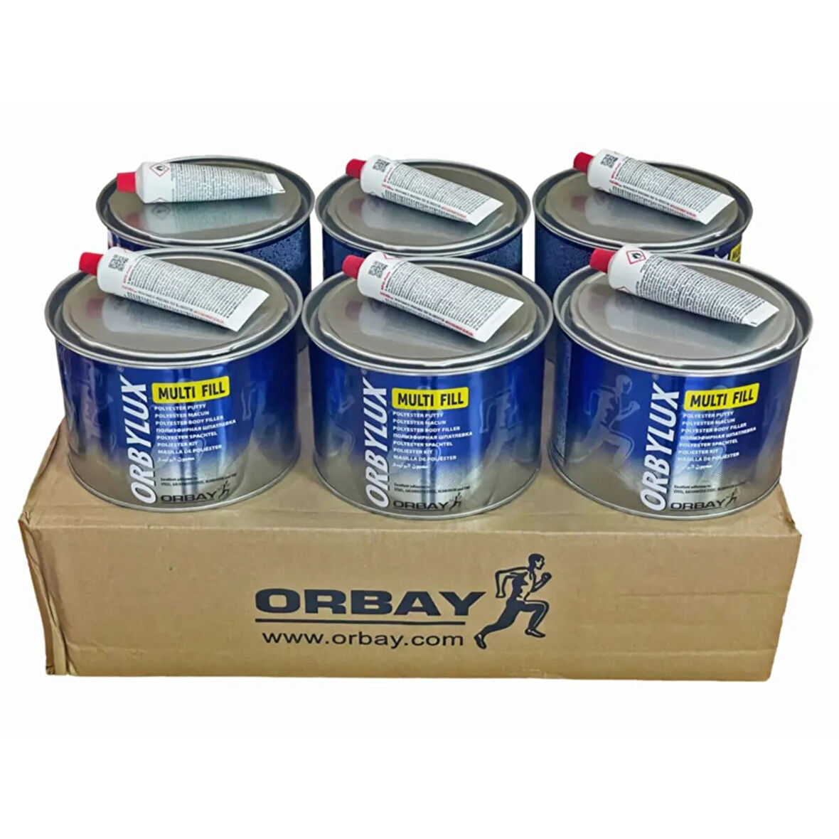 Orbay Polyester Çelik Macun 6 Adet (1 Koli) 2700gram