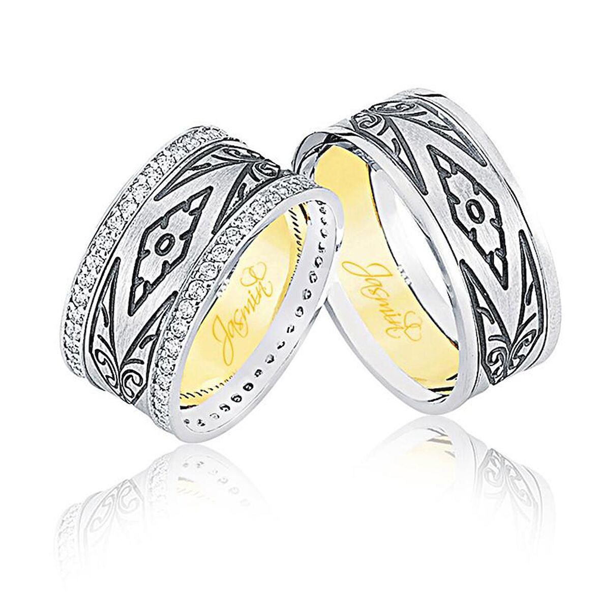 Desenli Altın Alyans 0202-3