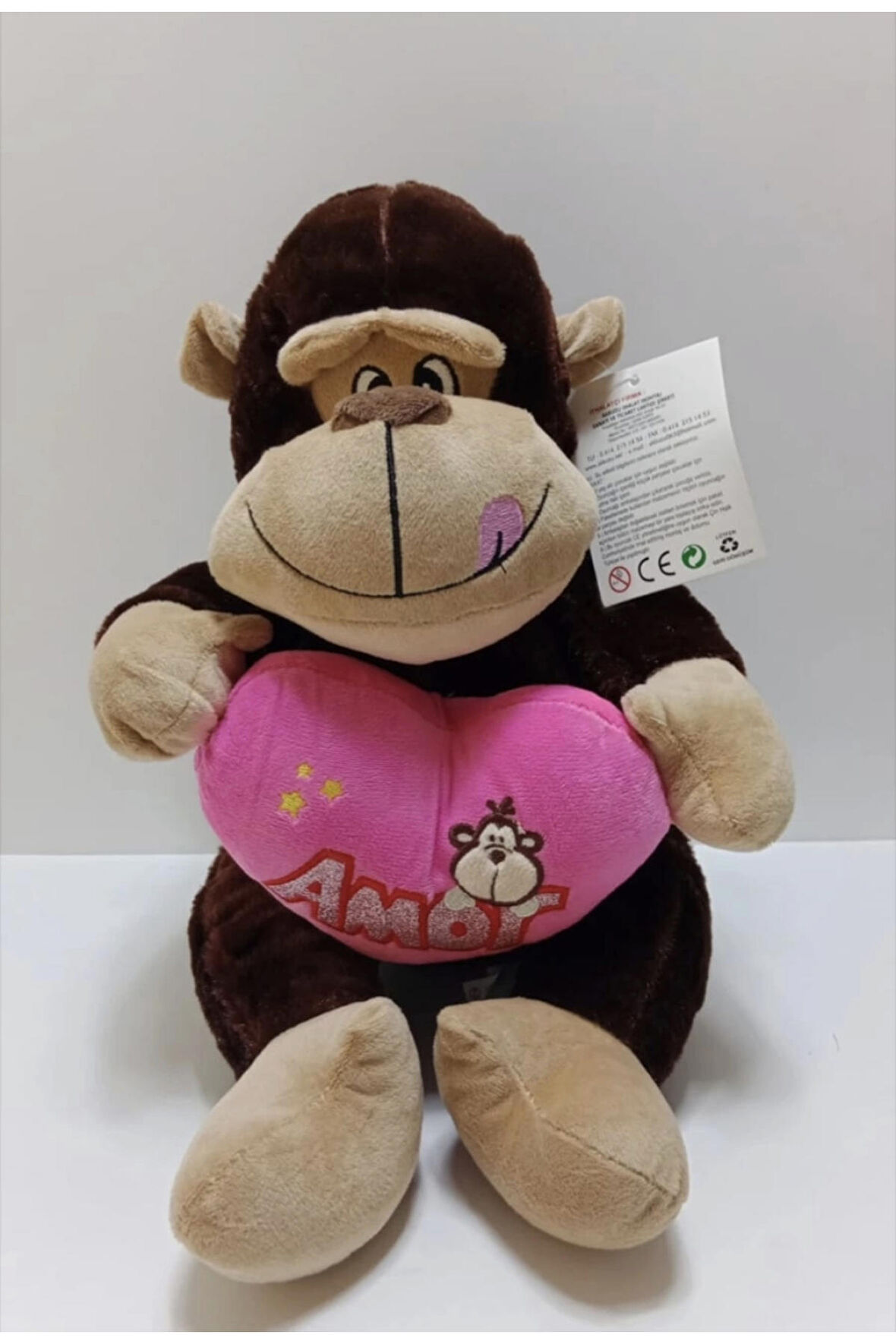 Sevimli Maymun Peluş Büyük Boy 40