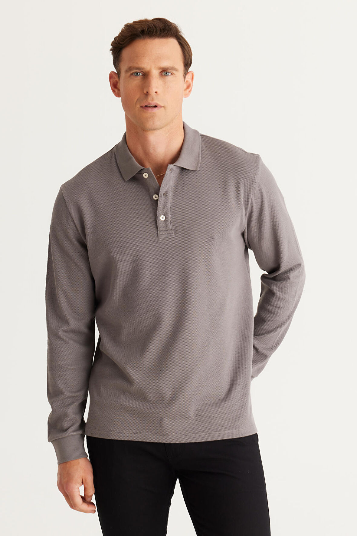 Slim Fit Dar Kesim Polo Yaka %100 Pamuk Tişört