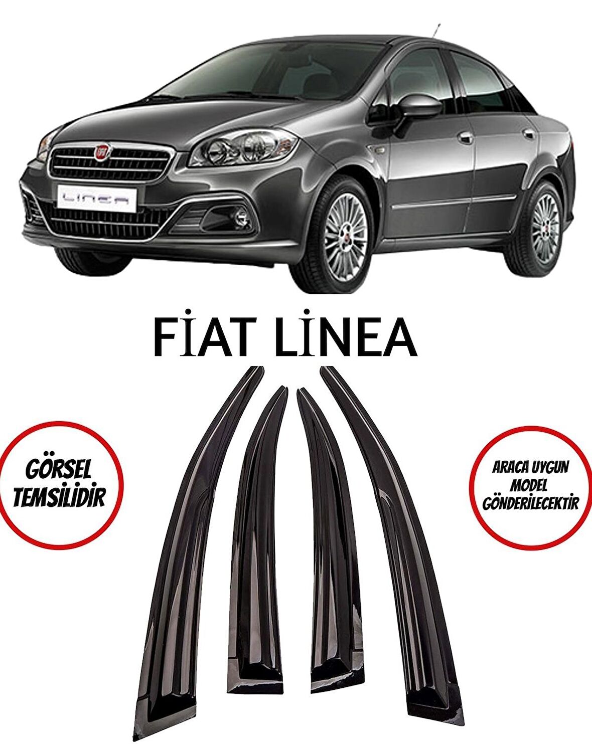 Fiat Linea Cam Rüzgarlığı 4lü 2007 ve Sonrası