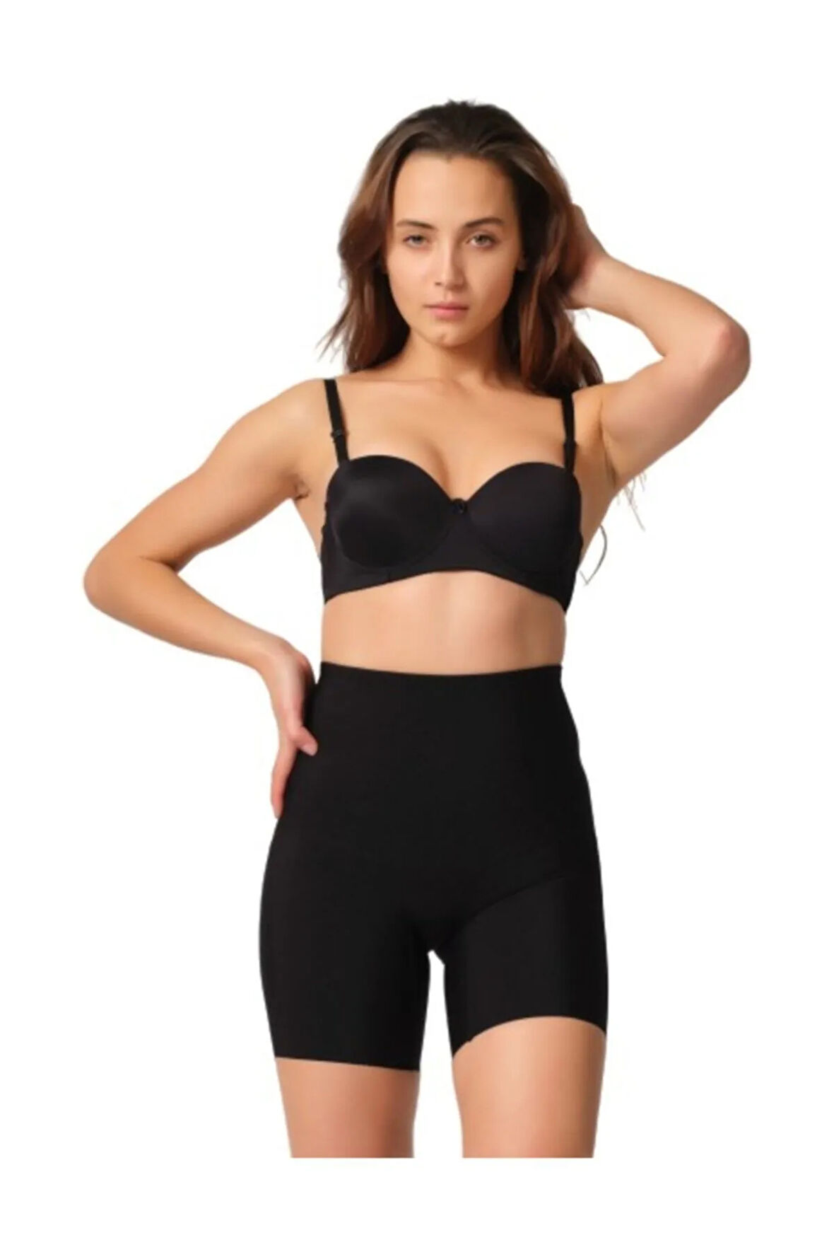 Toparlayıcı Lazer Kesim Boxer Korse Siyah 2816s