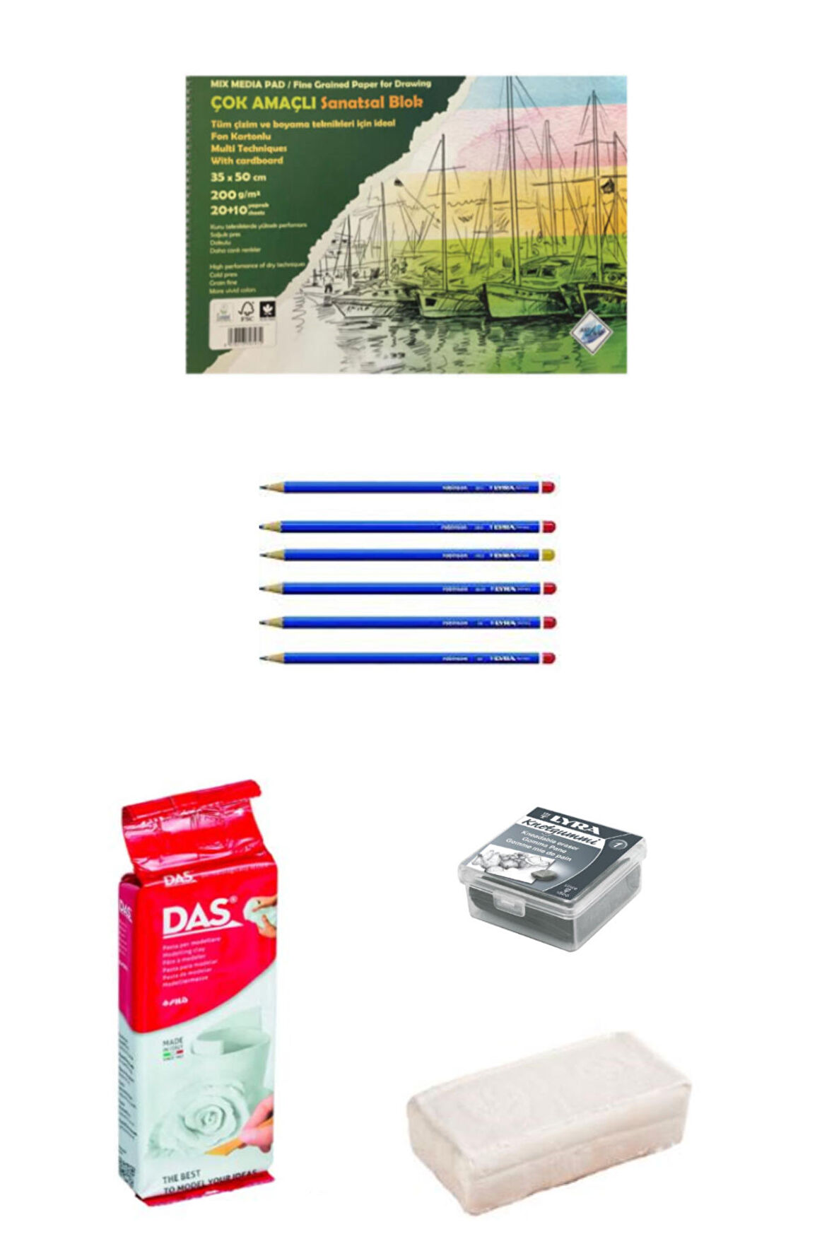 Art Liva Resim Defteri Fon Kartonlu 35x50 200 Gr.20+10 Yp Das 250 Gr Sanatsal Set
