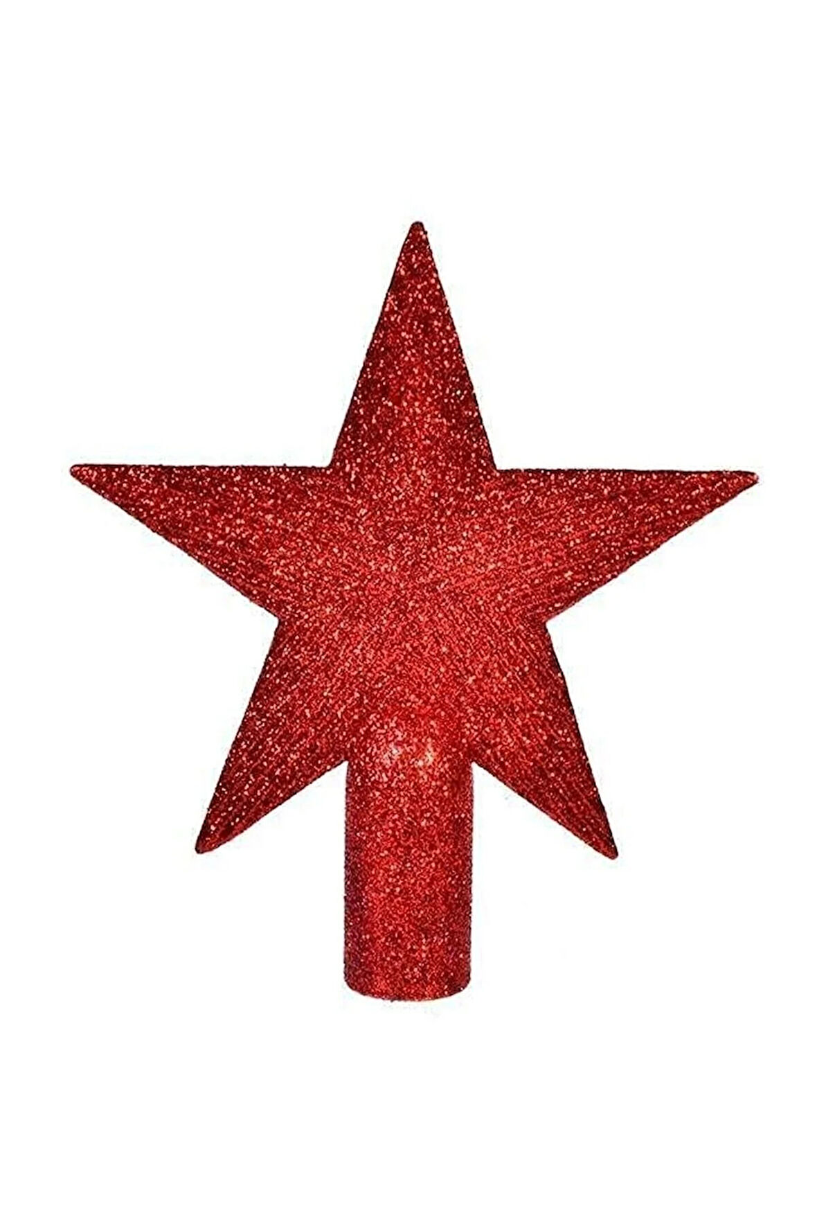 Yılbaşı 20 Cm Tepelik Simli Kırmızı