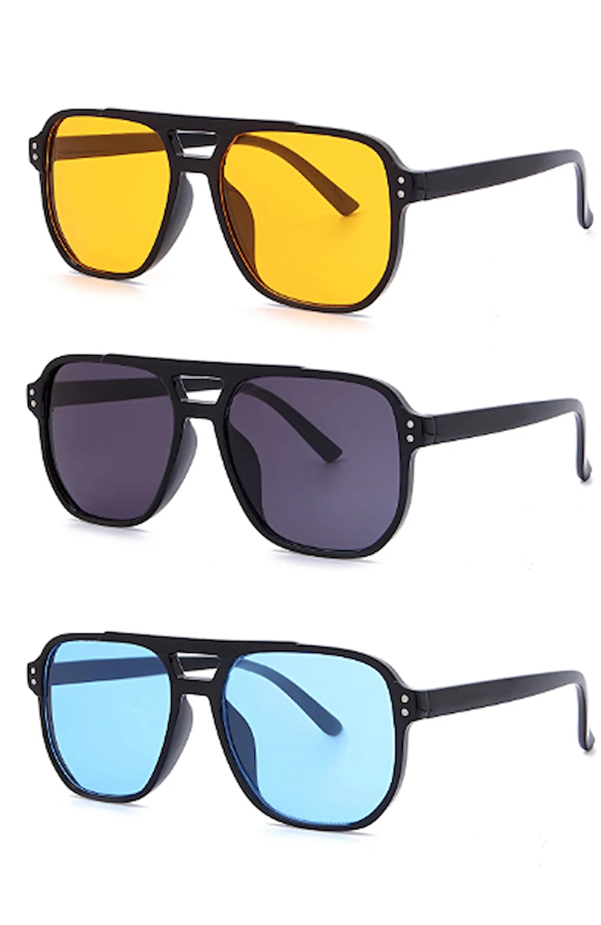 UNISEX GÜNEŞ GÖZLÜĞÜ 3'LÜ SET