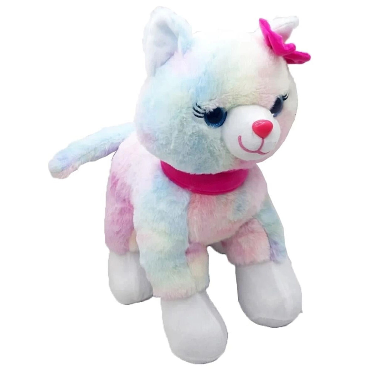 Pembe Tokalı Kedi Peluş 30 CM