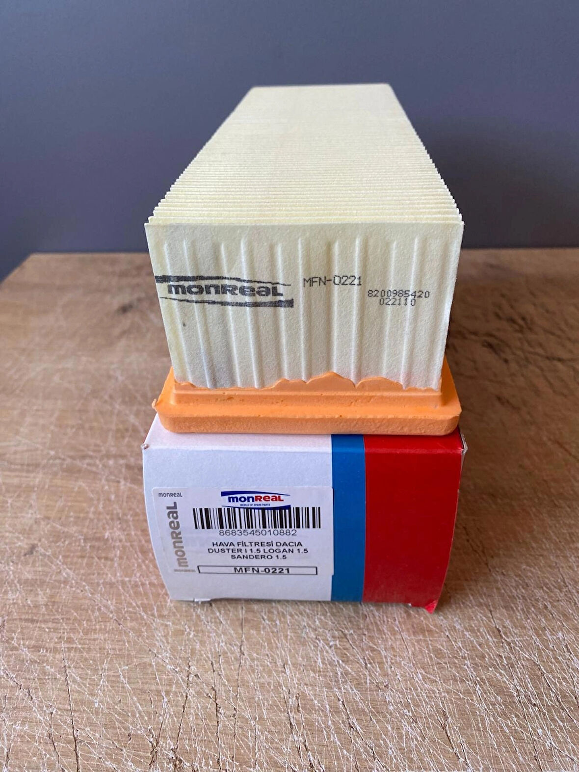 Monreal MFN-0221 Hava Filtresi DUSTER I 1.5 LOGAN 1.5 SANDERO 1.3 8200985420 165463998R 165464064R