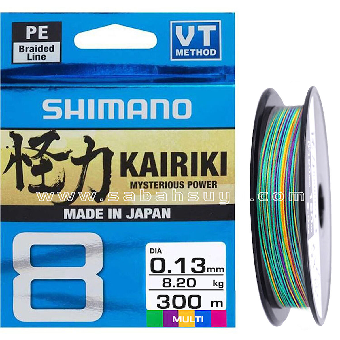 Shimano Kairiki 8 Örgü İp Misina 300m Multi 0.13mm / 8.2kg