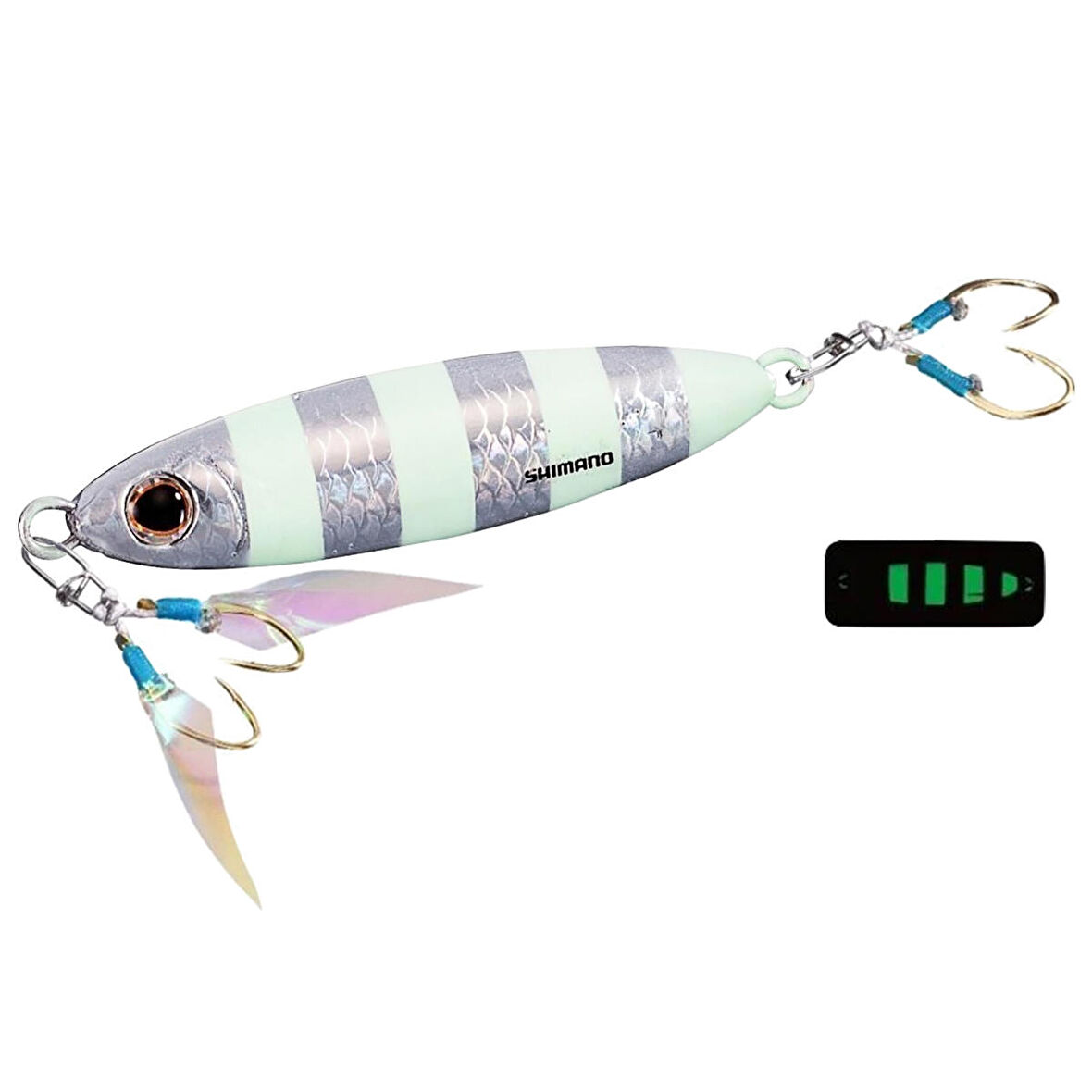 Shimano Stinger Butterfly Flat Light Jig 30gr 58mm 001 Zebra Glow