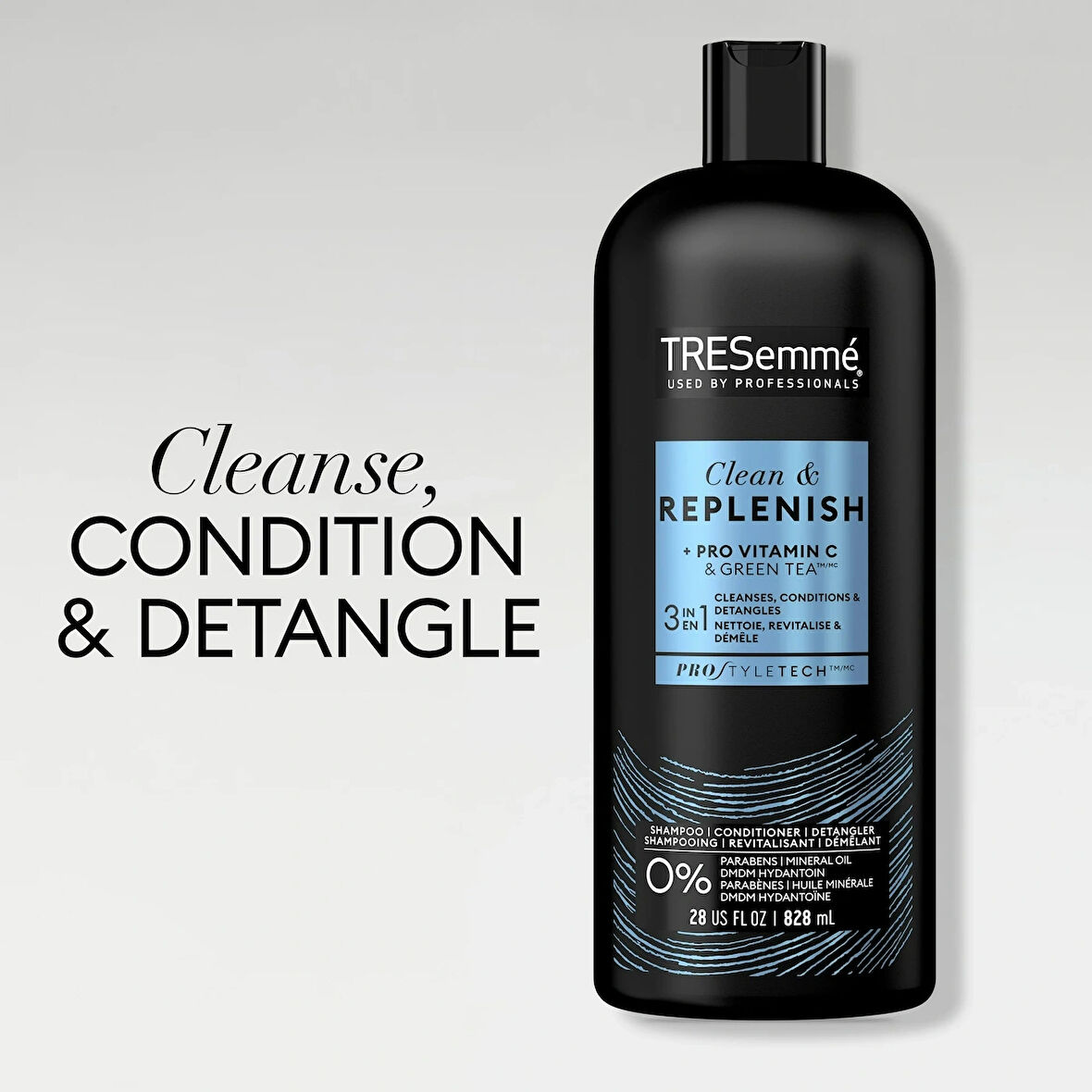 TRESEMME CLEAN&REPLENISH+PRO VITAMIN C&GREEN TEA SHAMPOO 828 ML