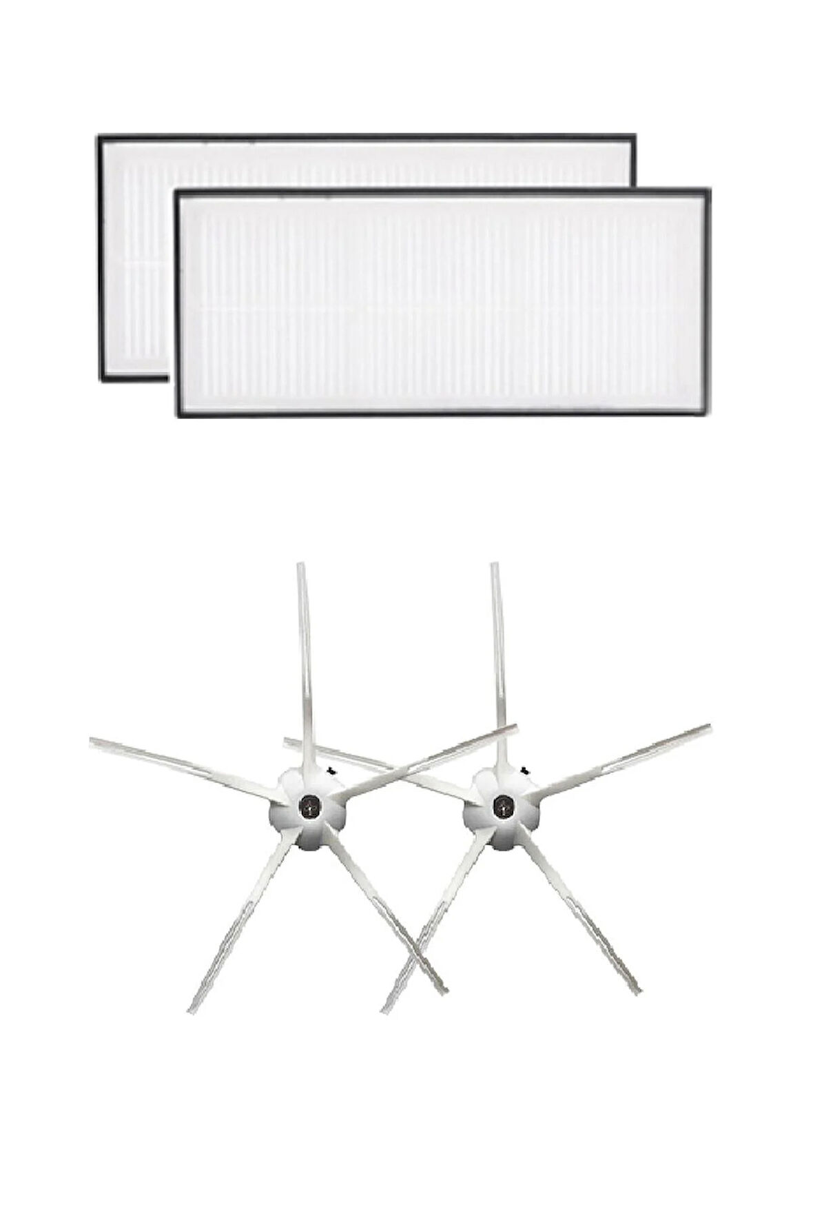 Roborock S7 Modelleri İle Tam Uyumlu 5 Kollu Silikon Yan Fırça 2'li Ve Hepa Filtre