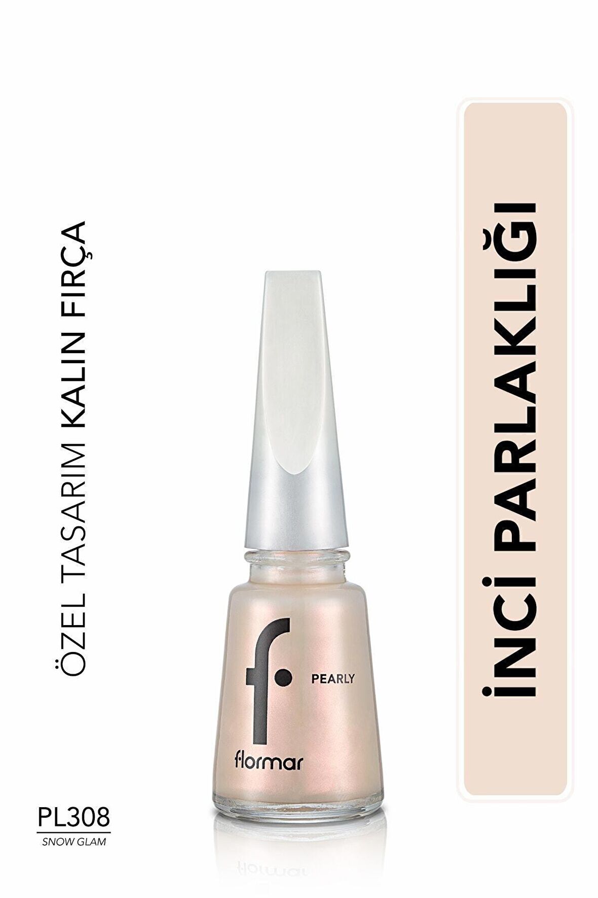 Sedefli Parlak Oje (BEYAZ) - Pearly Nail Enamel - Pl308 Snow Glam - 8682536035446