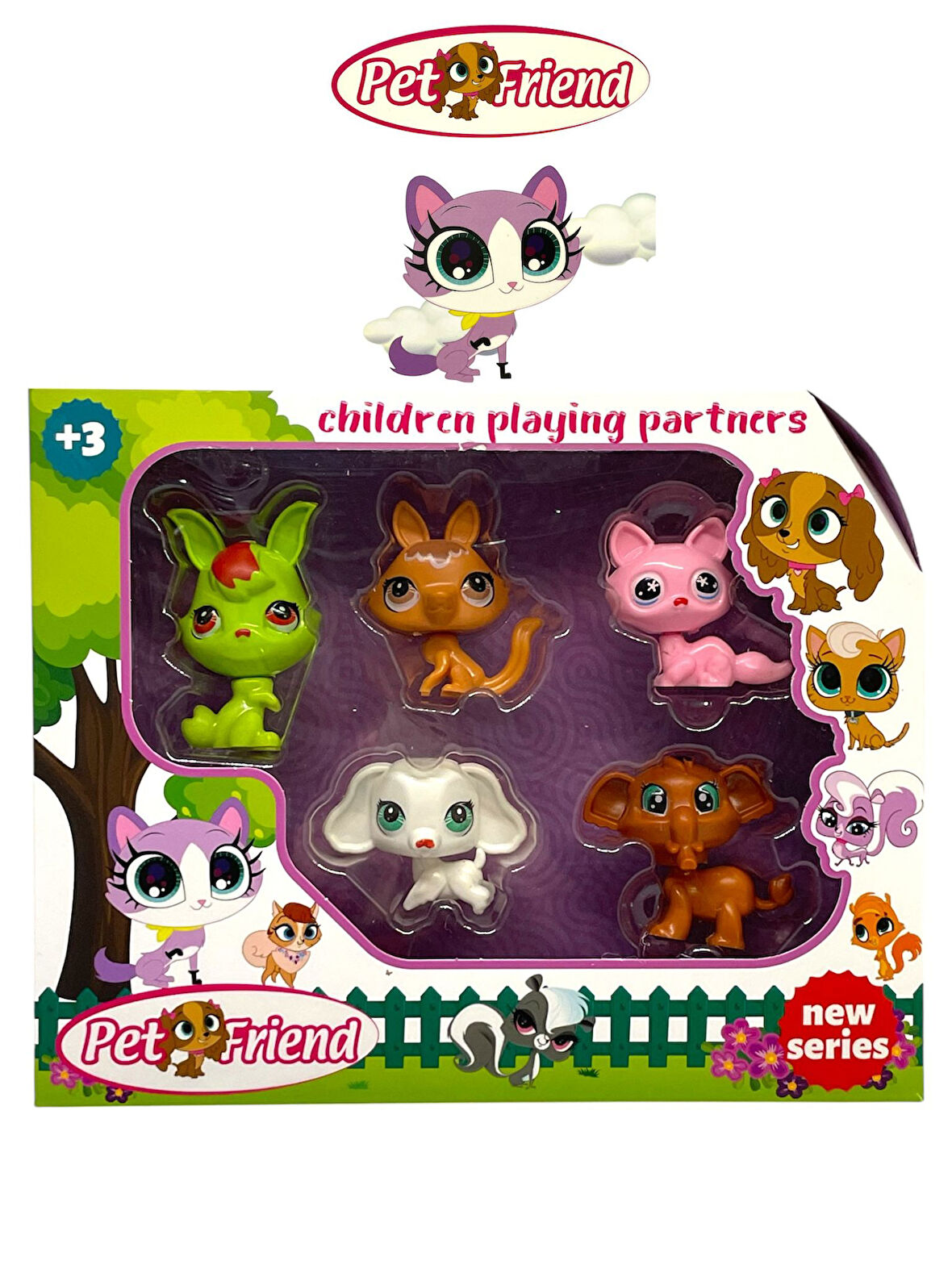 Miniş Oyuncak Karakterleri Littlest Pets Shop 5 'li Miniş Ailesi