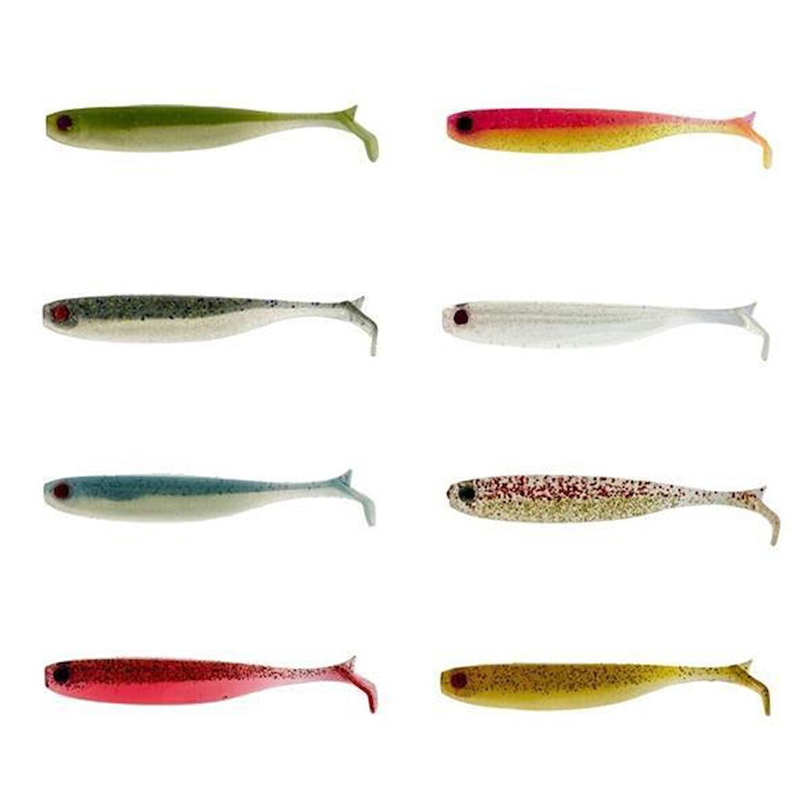 Mustad Mezashi Z-Tail Minnow 90 mm 5.7 gr Silikon Yem Shirasu Red Eye