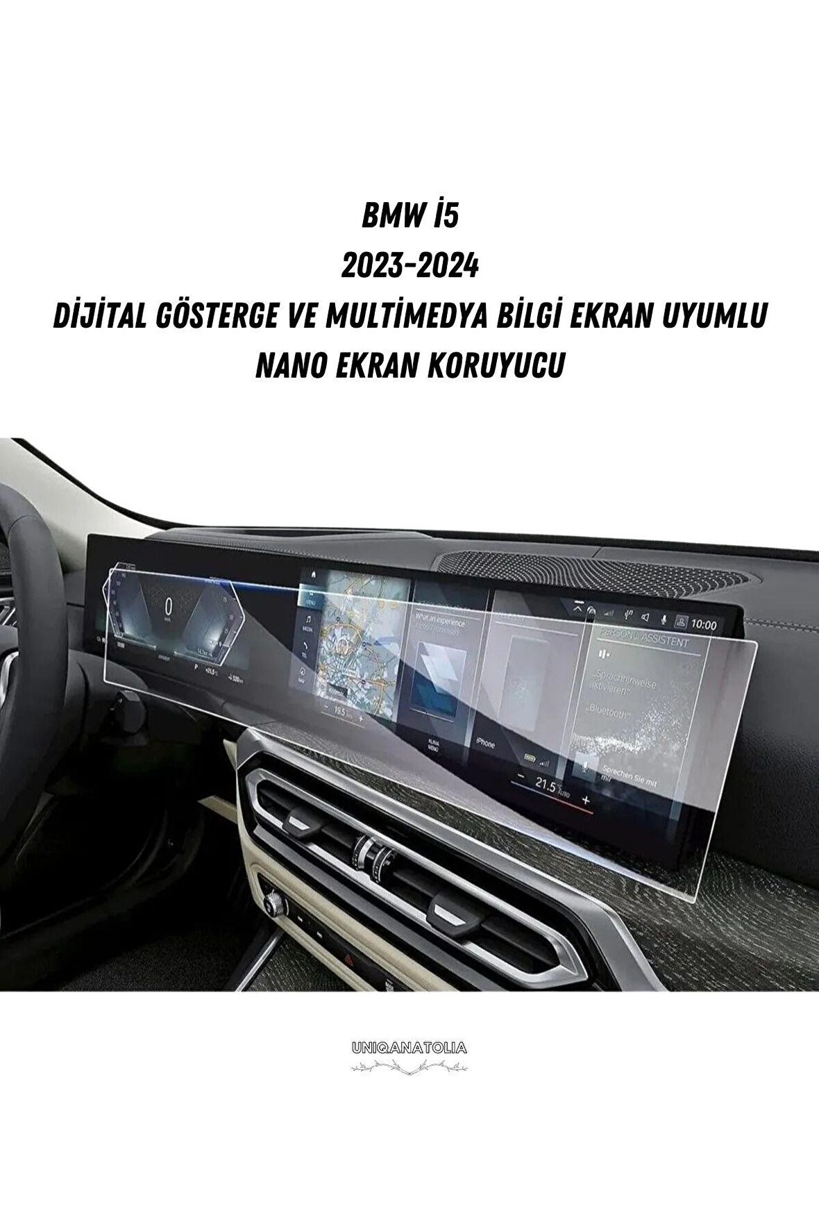 Bmw i5 2023-2024 Dijital Gösterge ve Multimedya Bilgi Ekran Uyumlu Nano Ekran Koruyucu