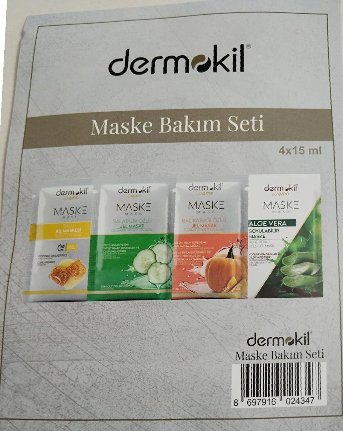 DERMOKİL Soyulabilir Yüz Maskesi 4lü Set