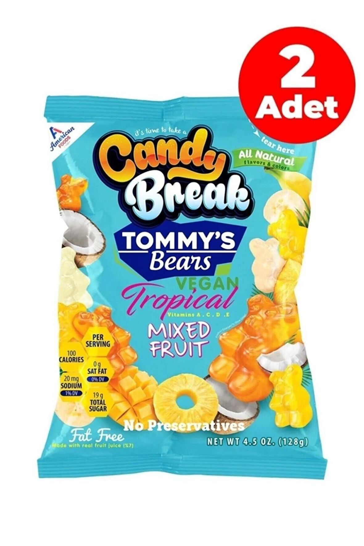 Candy Break Tommy's Bears Vegan Tropical Jelibon