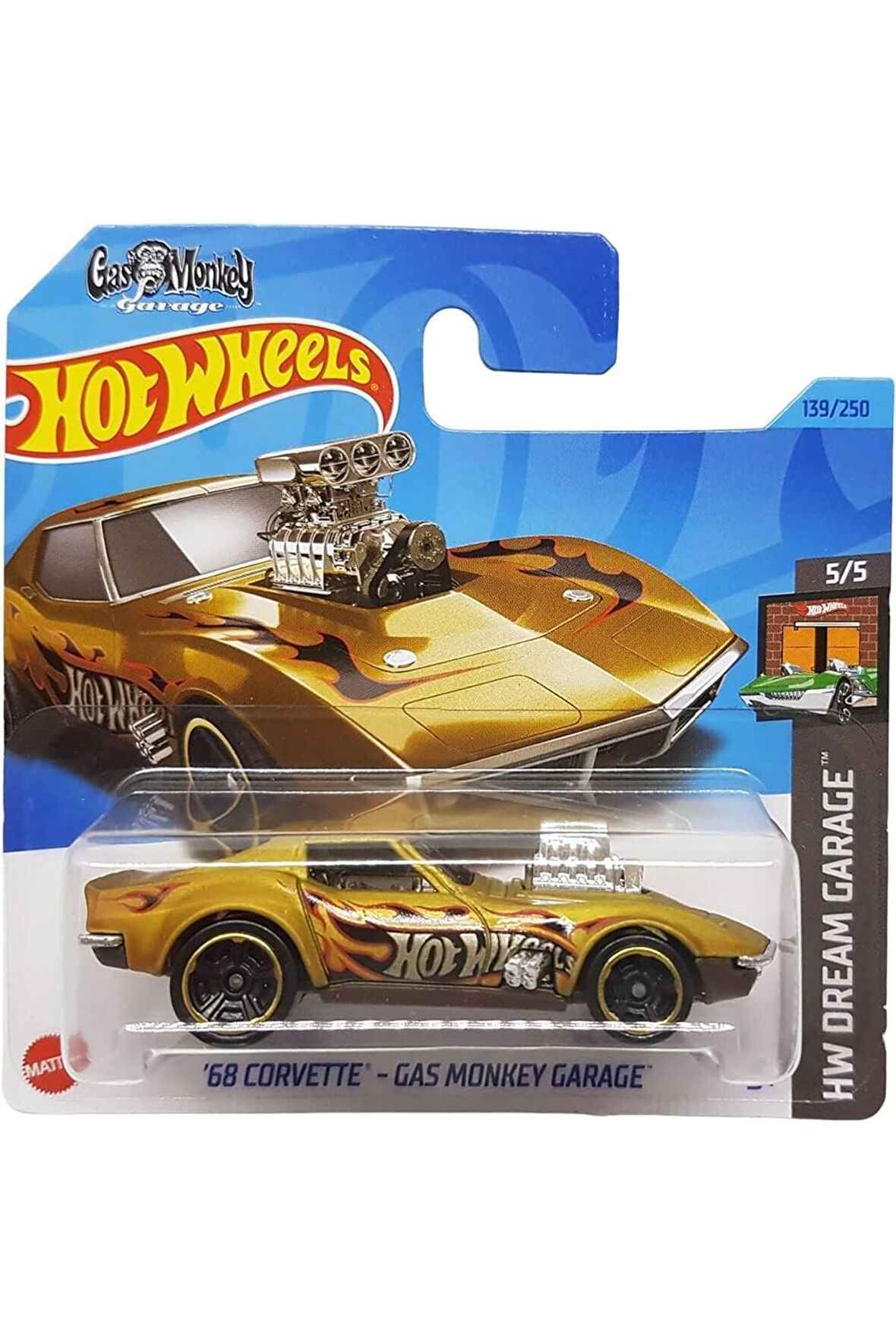 Hot Wheelss 2023 - 68 Convertte Gaas Monkey Garage Hw Dream Garage 5/5 139/250 Mini Oyuncak Araba