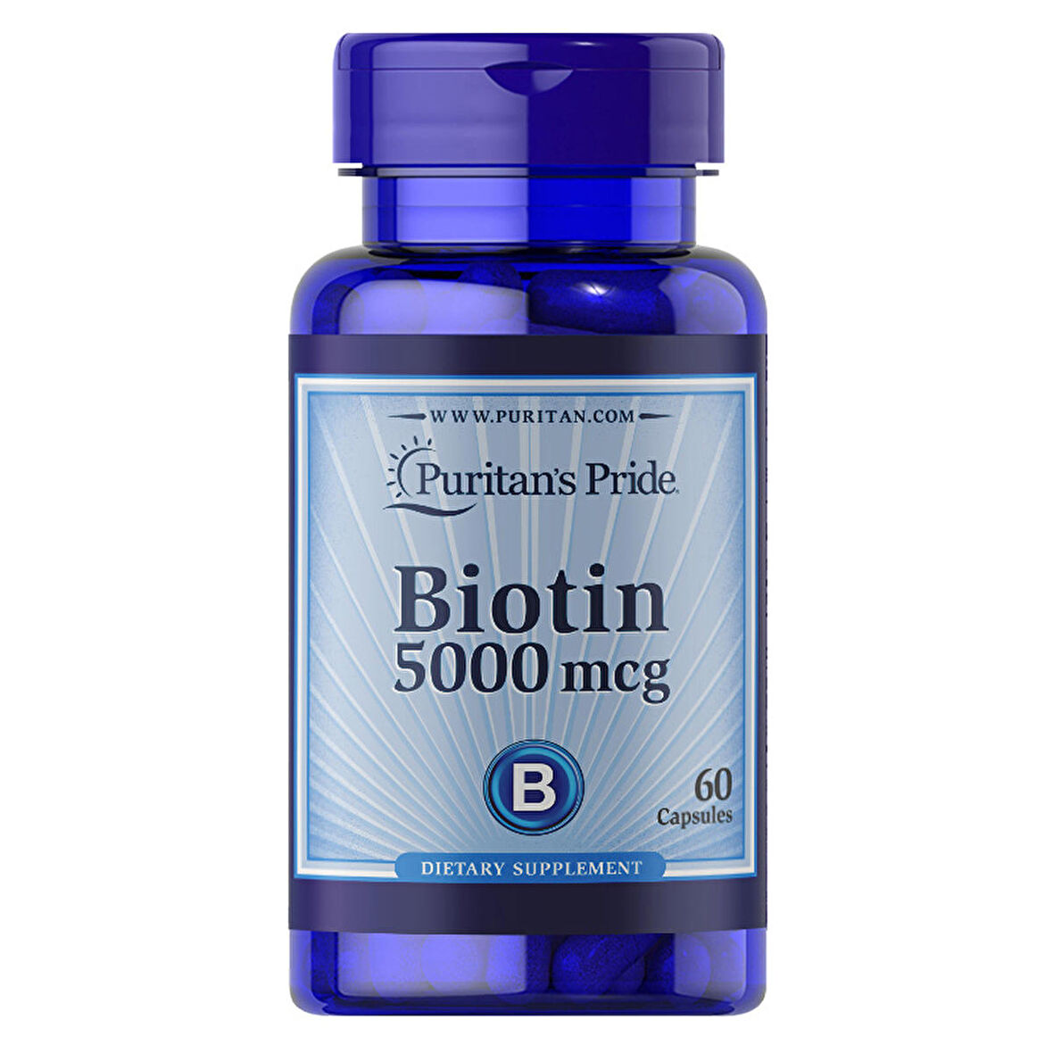 Puritan's Pride Biotin 5000 Mcg 60 Kapsül - AROMASIZ