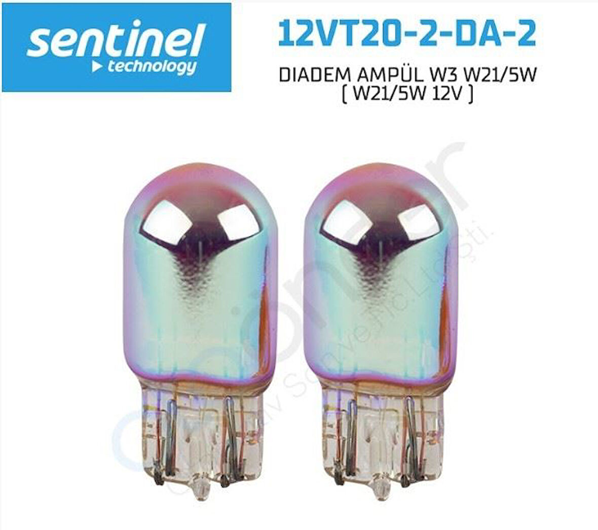 T20 1016 AMBER DIADEM AMPUL W3 W21/5W- ( W21/5W 12V )