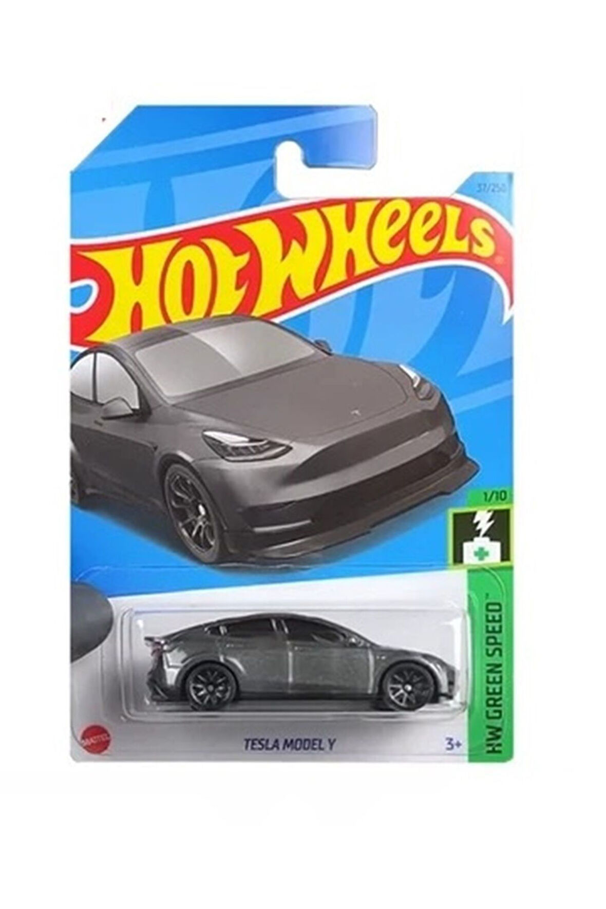 Hot Wheel 2023 - Tesla Model Y Hw Green Speed 1/10 - 37/250 Siyah Mini Oyuncak Araba