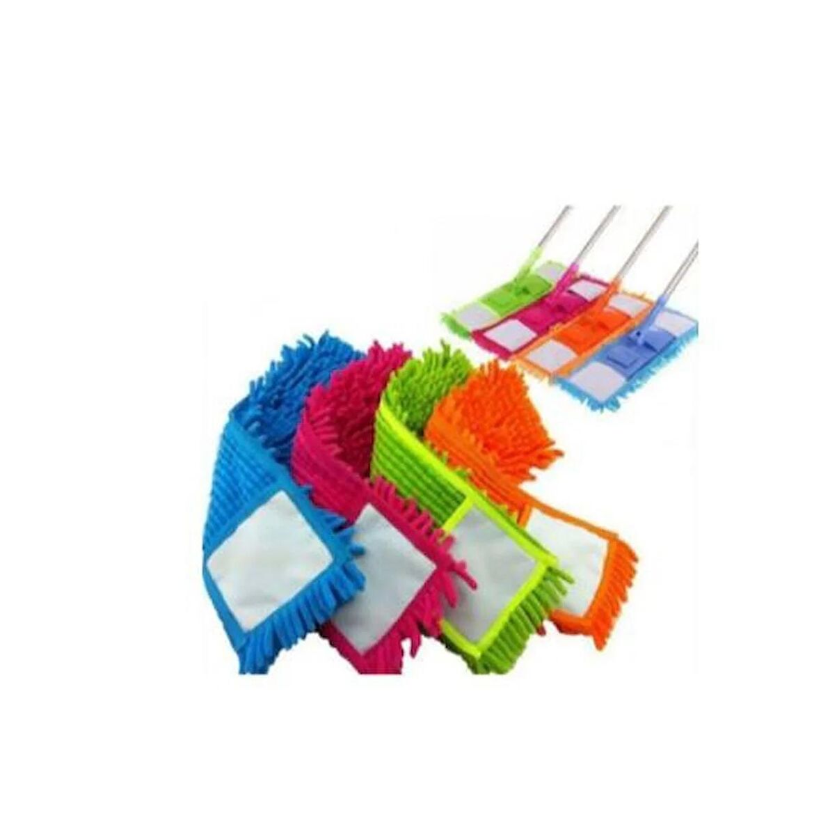 Mikrofiber Makarna Mop Set Ayarlanabilir Metal Saplı Yer Ve Duvar Temizliği 40 Cm