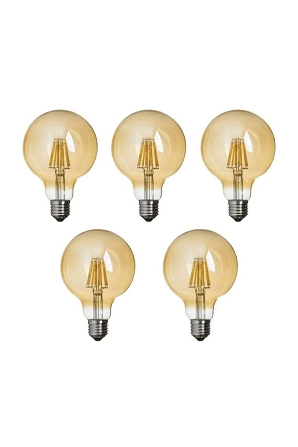 G95 Flamanlı Rustik 4w Led Ampul 5'li Dekoratif Vintage Aydınlatma