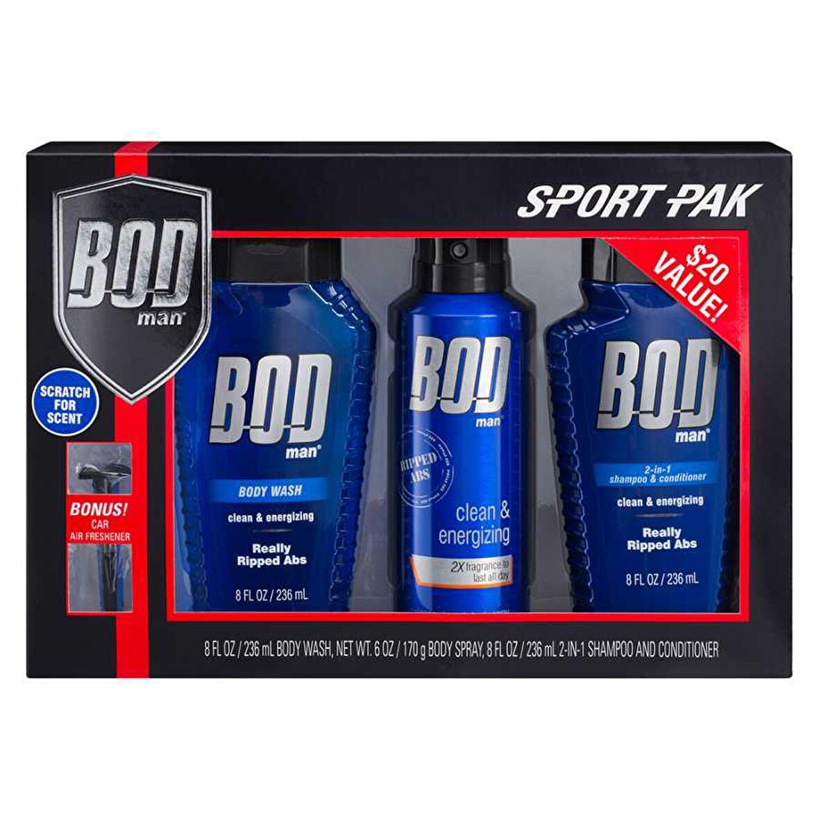 Bodman Really Ripped Abs Sport Pak Erkek Hediye Seti 