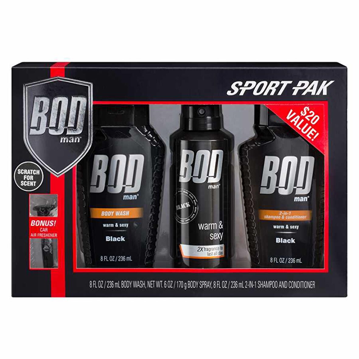 Bodman Black Sport Pak Erkek Hediye Seti